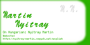 martin nyitray business card